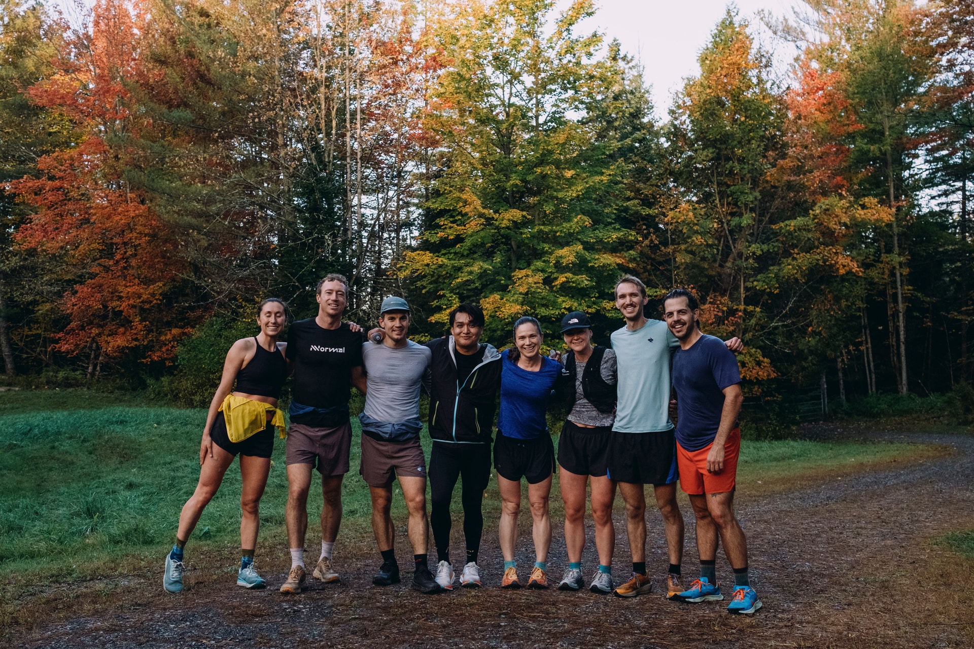 Group morning run! We have plenty of opportunities to explore the trails around Craftsbury Outdoor Center.